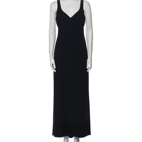 Badgley Mischka Black Gown with Silver Sequin Back-Made in USA-Size 6 - Picture 7 of 7